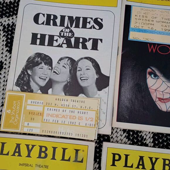 Broadway Playbill Lot 12 With Ticket Stubs 80s 90s‎ Shoes NYC - Picture 9 of 13